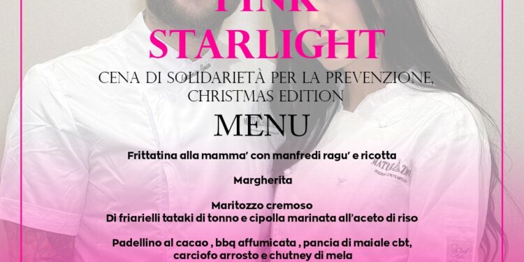 “Pink Starlight”, il charity dinner di Natale della pizzeria Maturazioni