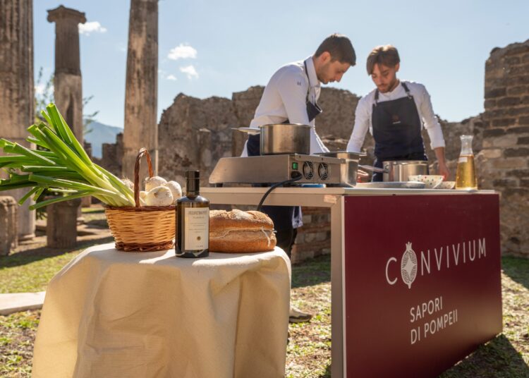A Pompei cibo, verde e archeologia: l’anima green del Parco in uno show culinario