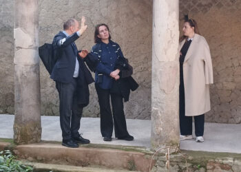 Ercolano. Vista della delegazione UNESCO al Parco Archeologico