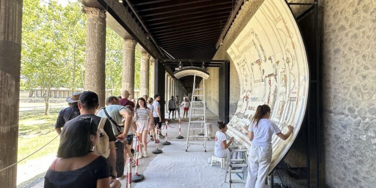 Pompei presenta il restauro del soffitto a volta della Casa con Panificio nella Regio IX