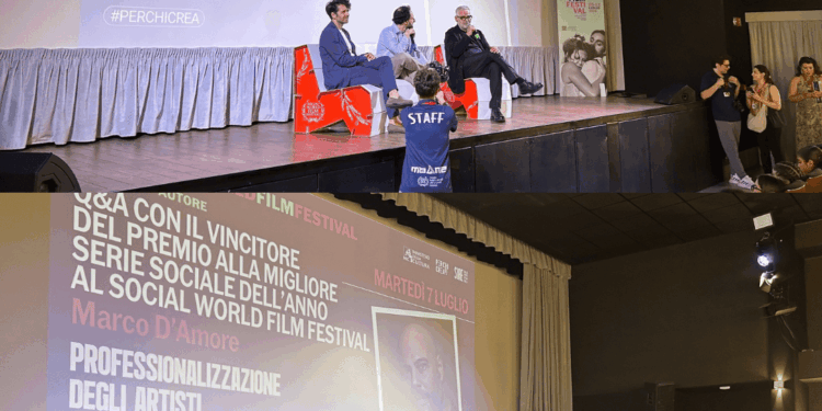 Vico Equense, gli attori di Gomorra Fortunato Cerlino e Marco D’Amore illuminano il Social World Film Festival