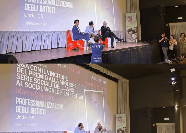 Vico Equense, gli attori di Gomorra Fortunato Cerlino e Marco D’Amore illuminano il Social World Film Festival