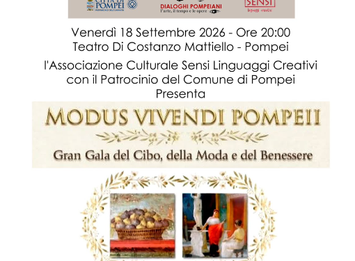 Pompei, la bellezza in tutte le sue forme: al via l’undicesima edizione di Modus Vivendi